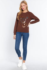 Sequins French Terry Pullover Top | Mixtshop LLC