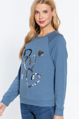 Sequins French Terry Pullover Top | Mixtshop LLC