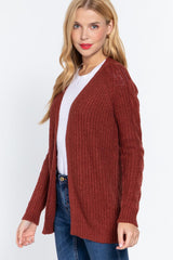Long Slv Open Front Sweater Cardigan | Mixtshop LLC