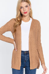Long Slv Open Front Sweater Cardigan | Mixtshop LLC