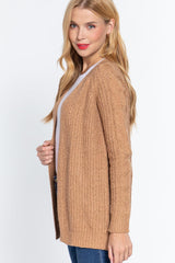 Long Slv Open Front Sweater Cardigan | Mixtshop LLC