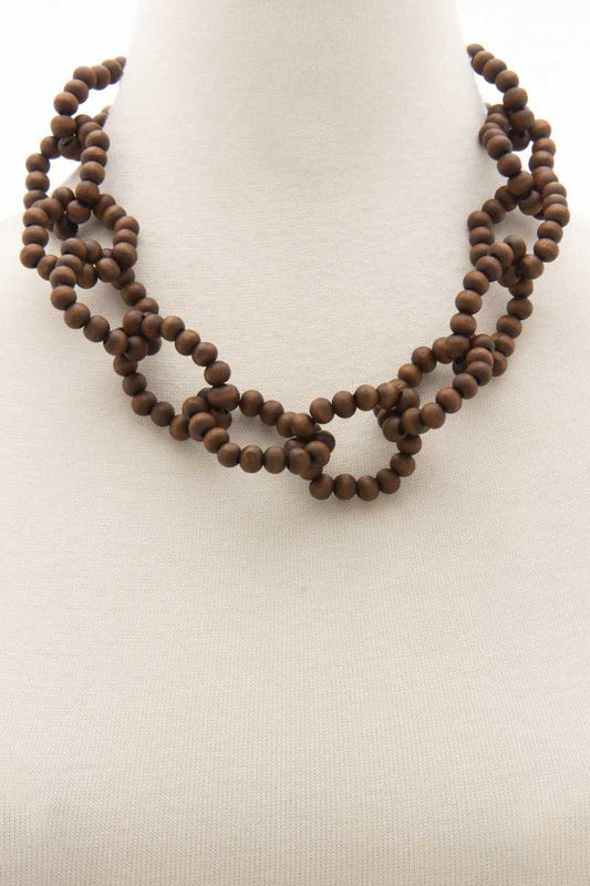 Color Wood Bead O Link Necklace | Mixtshop LLC