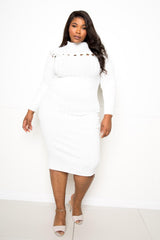 Bodycon Sweater Dress With Knot Detail | Mixtshop LLC