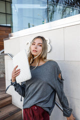 Long Sleeve Cut-out Sweater | Mixtshop LLC