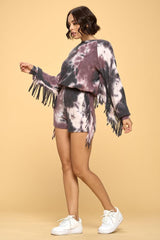 Casual Tie Die Print Top And Shorts Set | Mixtshop LLC