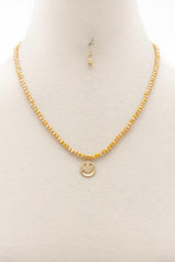 Happy Face Charm Beaded Necklace | Mixtshop LLC