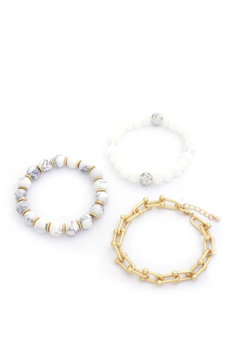 U Link Stone Beaded Bracelet Set. | Mixtshop LLC