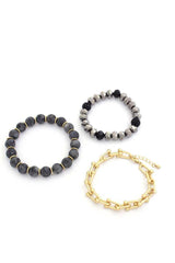 U Link Stone Beaded Bracelet Set. | Mixtshop LLC