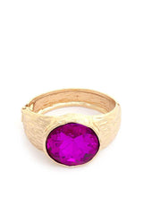 Oval Crystal Metal Cuff Bracelet | Mixtshop LLC