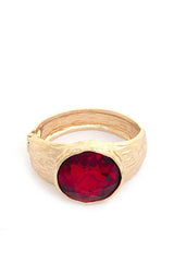 Oval Crystal Metal Cuff Bracelet | Mixtshop LLC