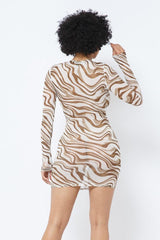 Printed Mesh Dress | Mixtshop LLC