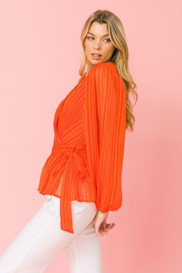 Surplice Neckline Woven Top | Mixtshop LLC