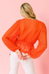 Surplice Neckline Woven Top | Mixtshop LLC