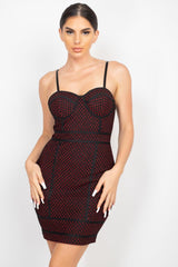Sleeveless Sparkle Honeycomb Bodycon Dress | Mixtshop LLC