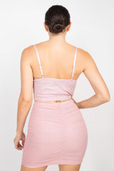 Shirred Cami Top & Mini Skirts Set | Mixtshop LLC