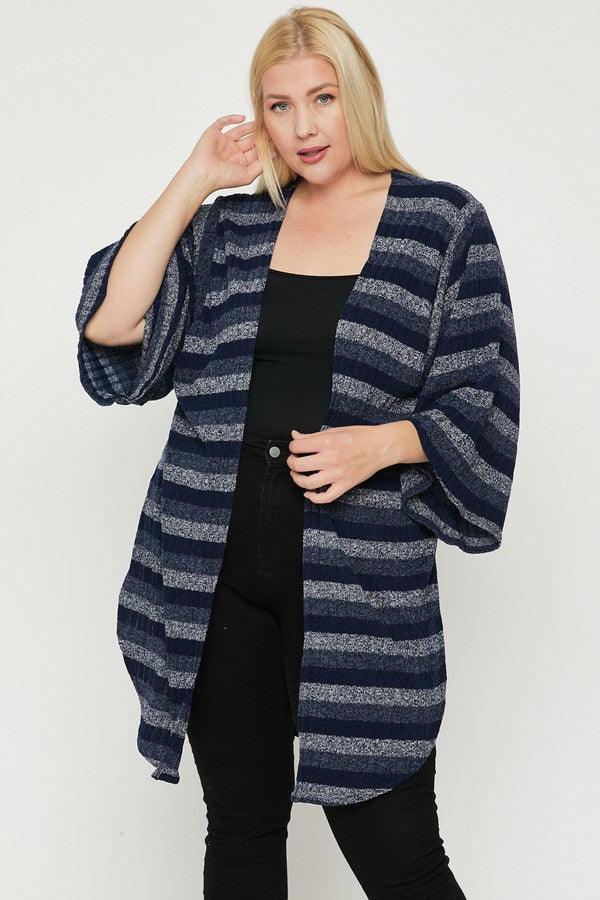 Multi-color Striped Cardigan | Mixtshop LLC