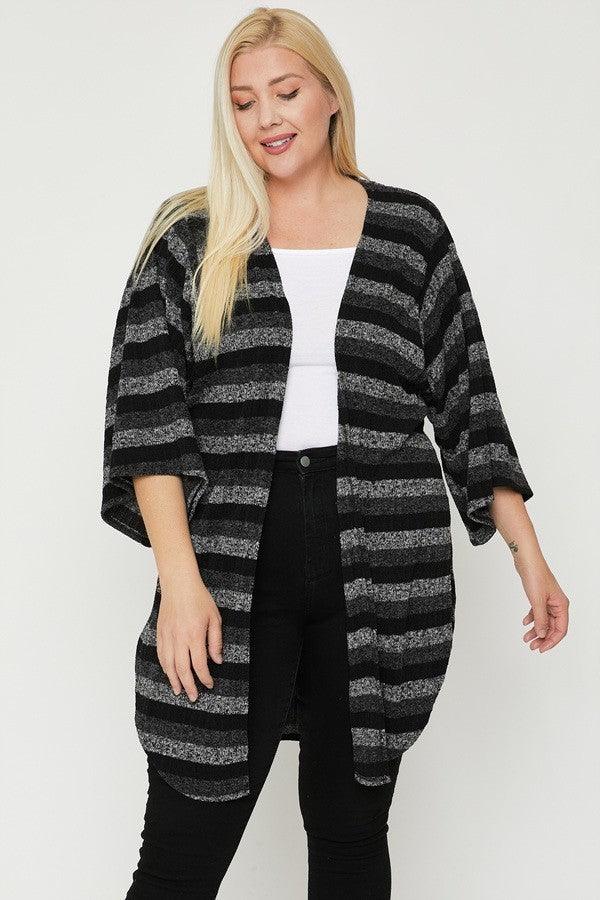 Multi-color Striped Cardigan | Mixtshop LLC