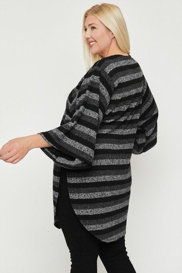 Multi-color Striped Cardigan | Mixtshop LLC