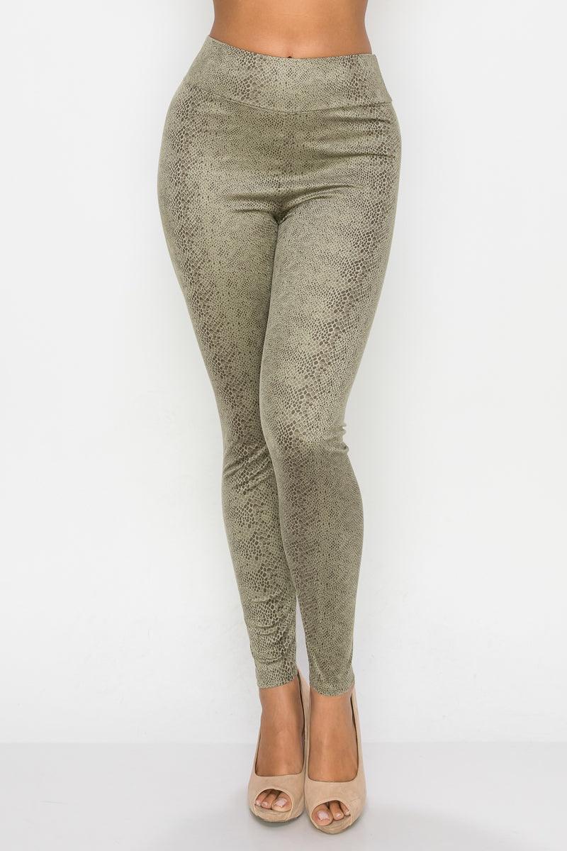 Embossed Snake Print Top And Leggings Set | Mixtshop LLC