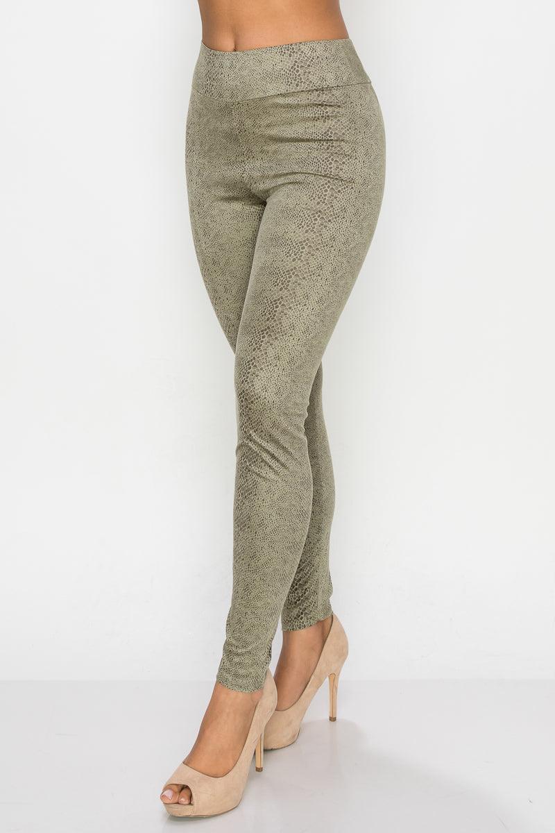 Embossed Snake Print Top And Leggings Set | Mixtshop LLC