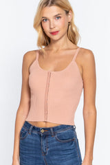 Front Closure With Hooks Sweater Cami Top | Mixtshop LLC