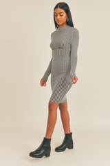 Long Sleeve Stripe Print Midi Dress | Mixtshop LLC