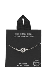 Gold Rhodium Dipped Wave Pendant Bracelet | Mixtshop LLC