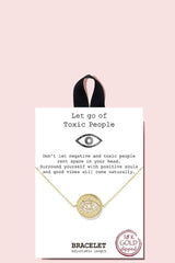 Gold Rhodium Dipped Let Go Of Toxic People Bracelet | Mixtshop LLC