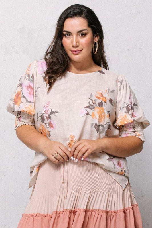 Floral Printed Woven Blouse | Mixtshop LLC