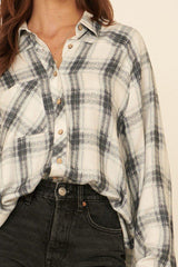Oversized Loose Fit Plaid Shirt | Mixtshop LLC
