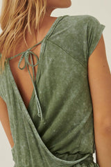 Mineral Washed Finish Knit Jumpsuit | Mixtshop LLC