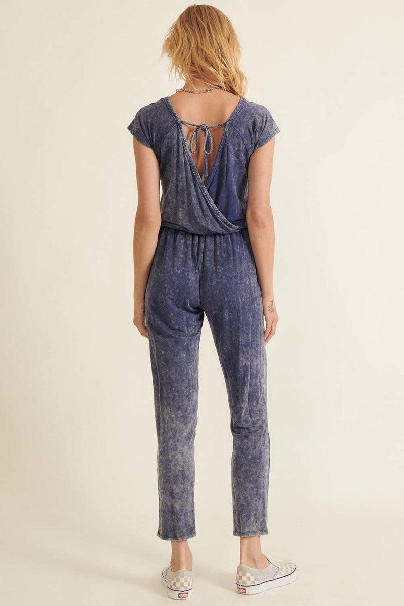 Mineral Washed Finish Knit Jumpsuit | Mixtshop LLC