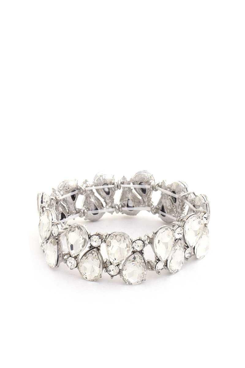 Teardrop Rhinestone Stretch Bracelet | Mixtshop LLC