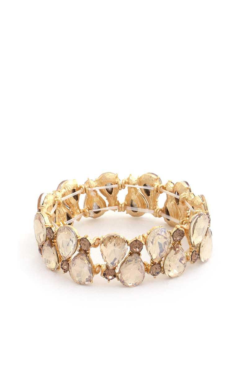 Teardrop Rhinestone Stretch Bracelet | Mixtshop LLC