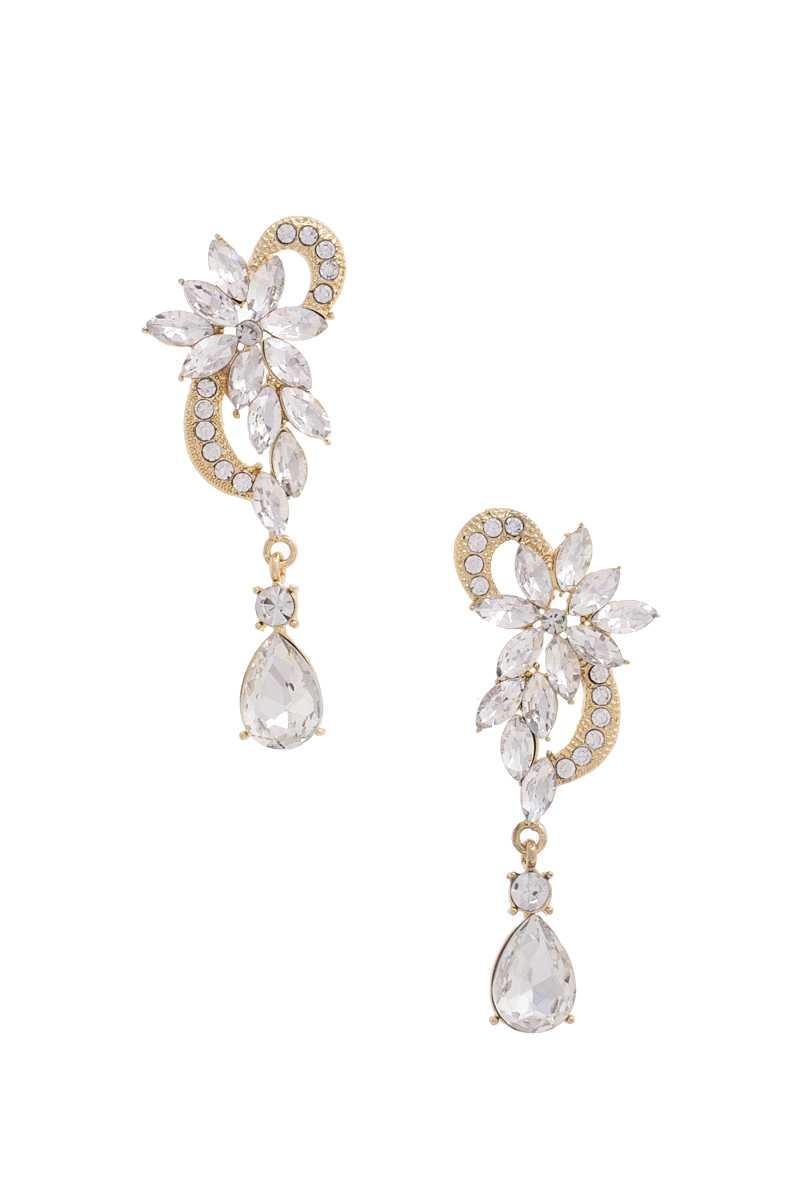 Flower Rhinestone Dangle Earring | Mixtshop LLC