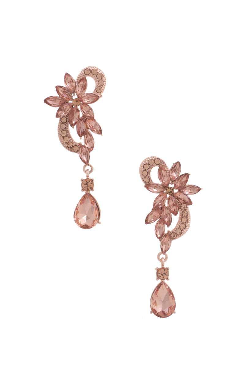 Flower Rhinestone Dangle Earring | Mixtshop LLC