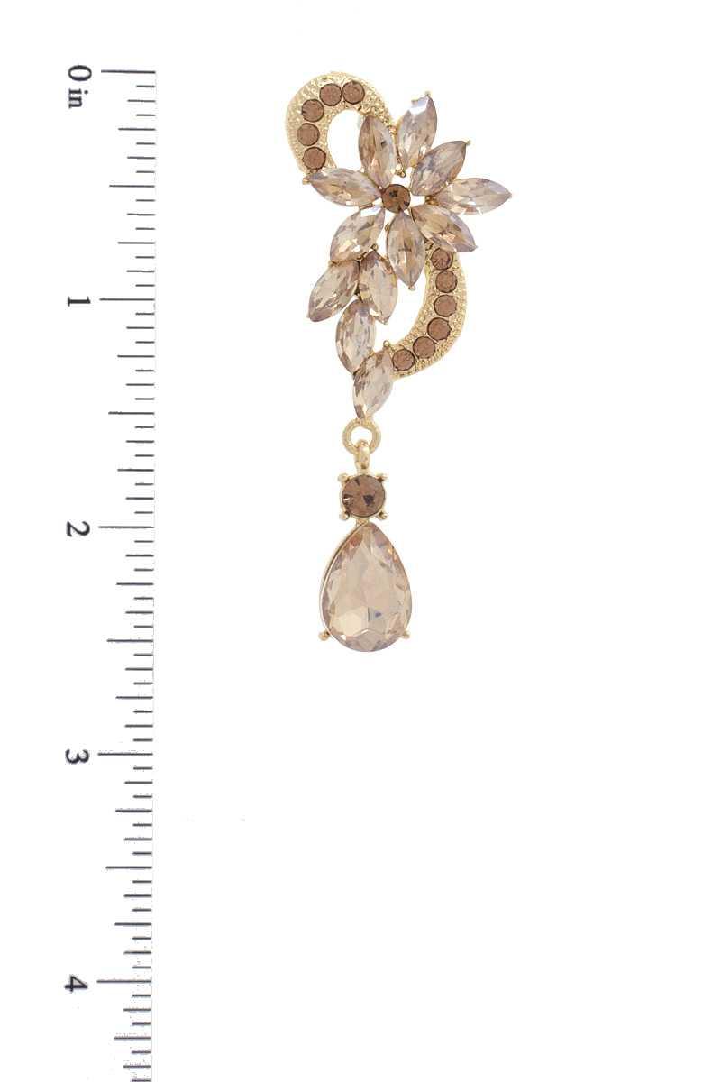 Flower Rhinestone Dangle Earring | Mixtshop LLC