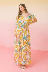 A Printed Woven Maxi Cover Up | Mixtshop LLC