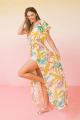 A Printed Woven Maxi Cover Up | Mixtshop LLC