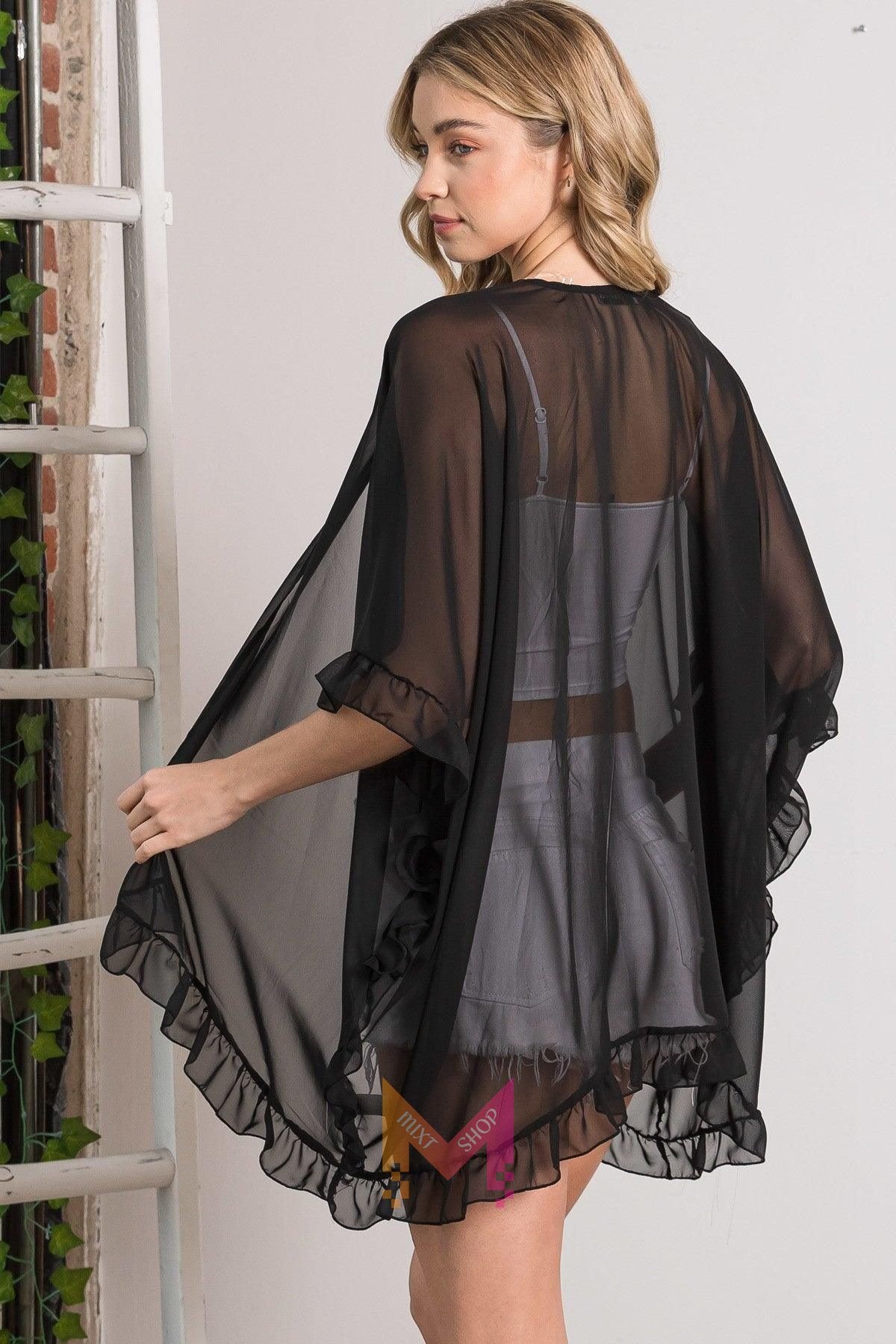 Lightweight Sheer Shawl Cardigan | Mixtshop LLC