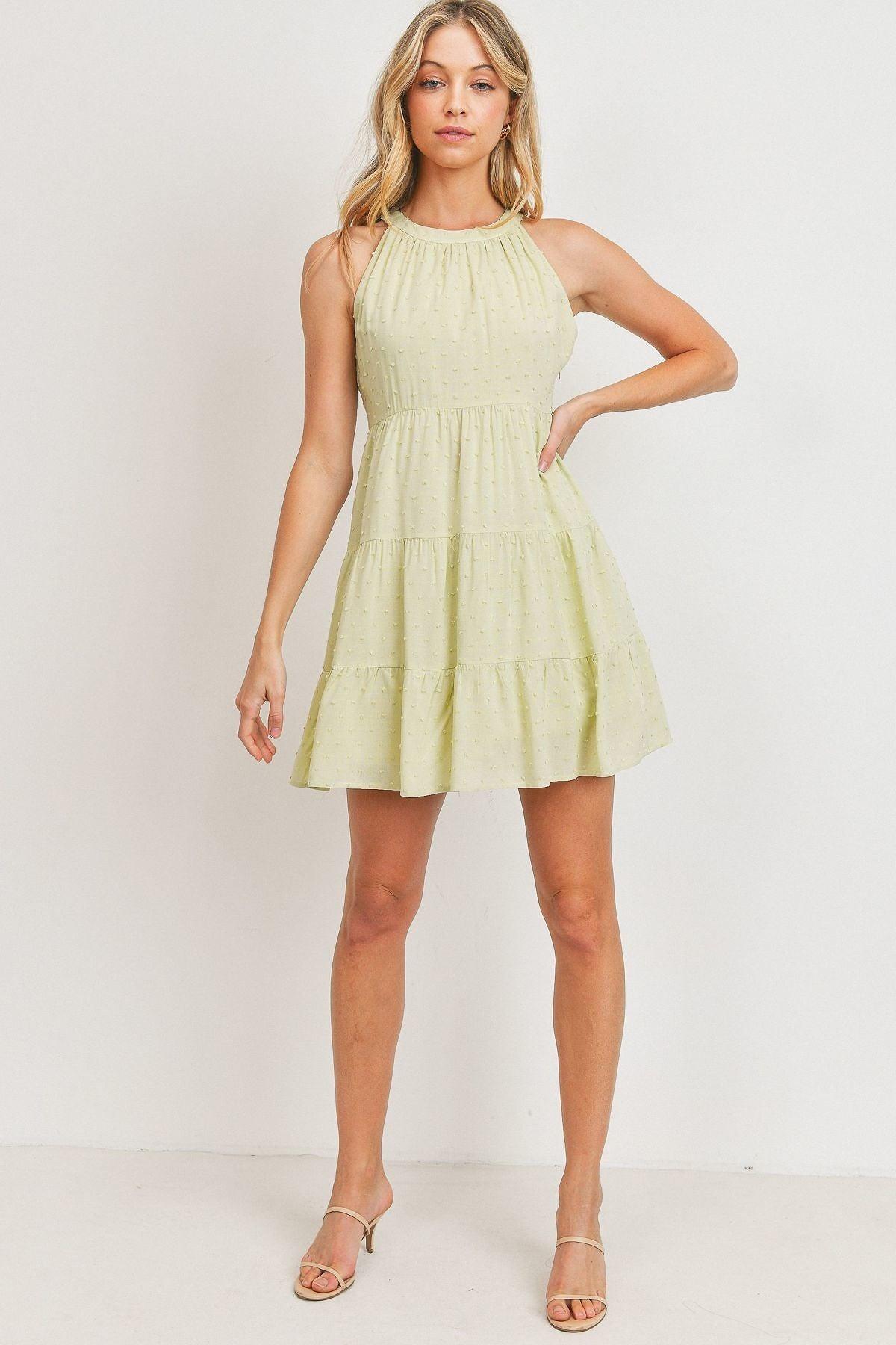 Roundneck Sleeveless Dotted Swiss Dress | Mixtshop LLC