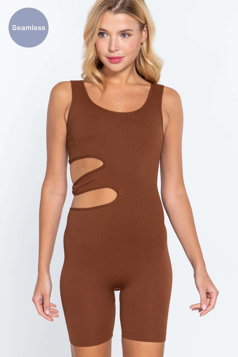 Suave Cut-out Seamless Romper | Mixtshop LLC
