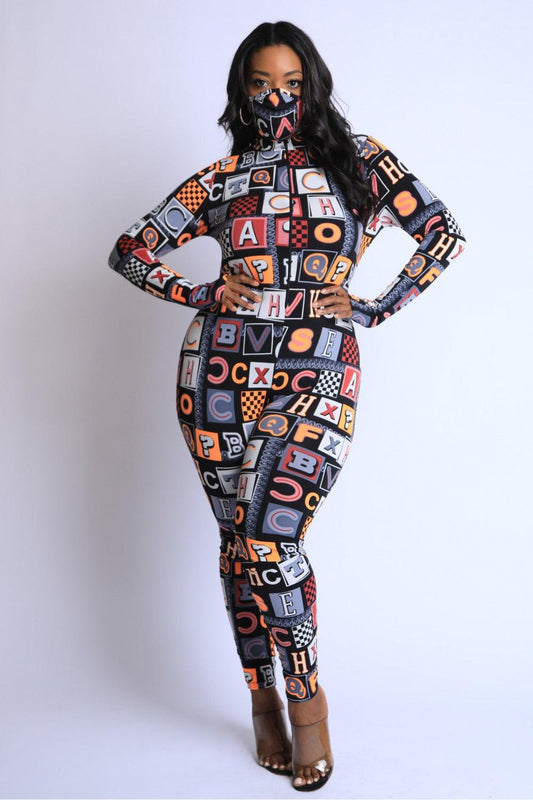 Alphabetically Neon Jumpsuit | Mixtshop LLC