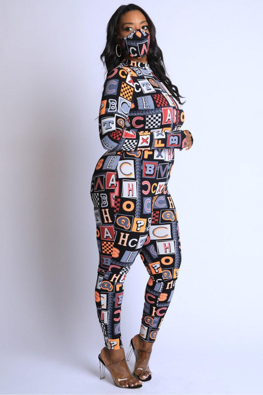 Alphabetically Neon Jumpsuit | Mixtshop LLC