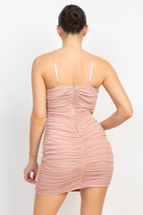 Hook & Eye Ruched Cami Mini Dress | Mixtshop LLC