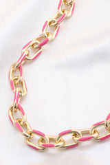 Color Metal Oval Link Necklace | Mixtshop LLC