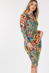 Long Sleeve Bodycon With Letter Print | Mixtshop LLC