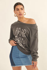 A Garment Dyed French Terry Graphic Sweatshirt | Mixtshop LLC