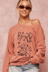 A Garment Dyed French Terry Graphic Sweatshirt | Mixtshop LLC