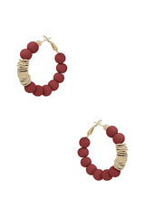 Clay Ball With Metal Accent Hoop Earring | Mixtshop LLC